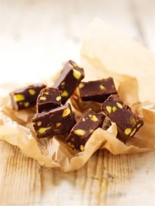 chocolate pistachio fudge