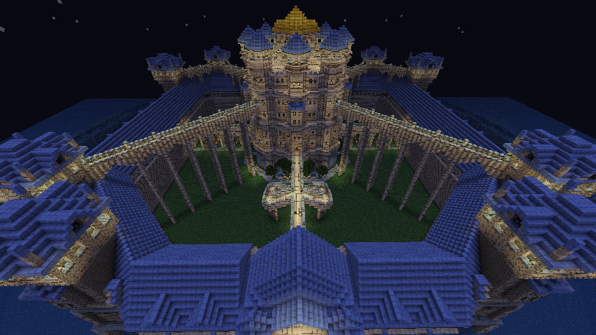 -Spawn Castle at night