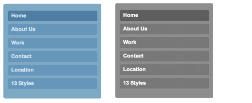Rounded CSS Menu