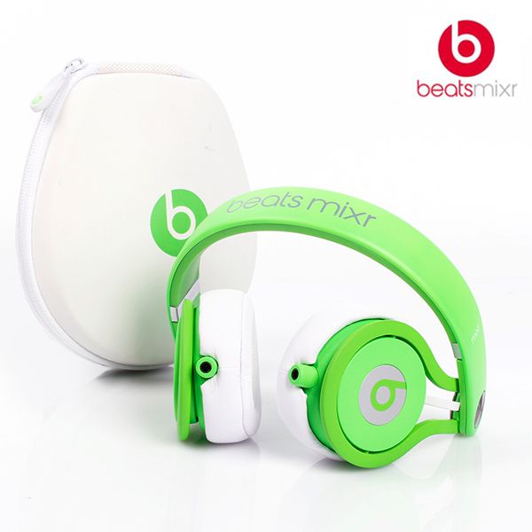 New Genuine Beats by Dr. Dre Mixr Neon DJ Swivel Headphones GREEN