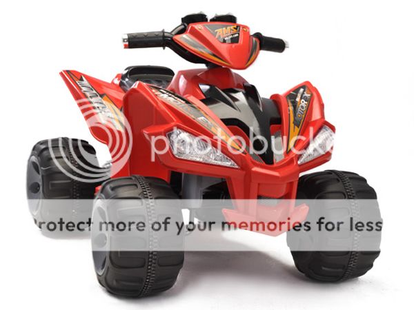 Minimotos 12V Kids Quad ATV 4 Wheeler Ride on Power 2 Motors Traction Wheels Red