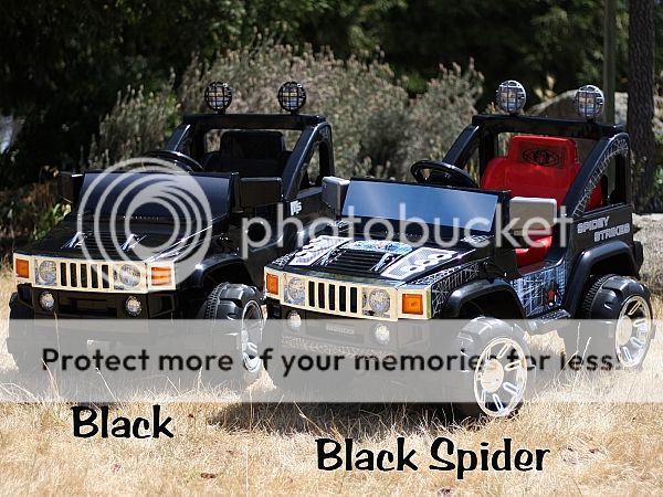 Black 12V RC Electric Power Kids Ride on Hummer Jeep Car w Big Wheels Remote