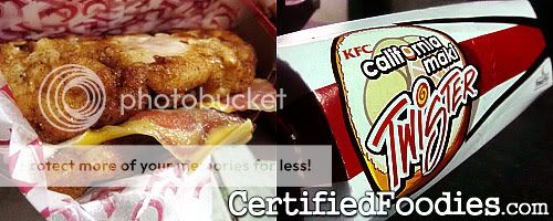KFC Double Down sandwich and California Maki Twister - CertifiedFoodies.com