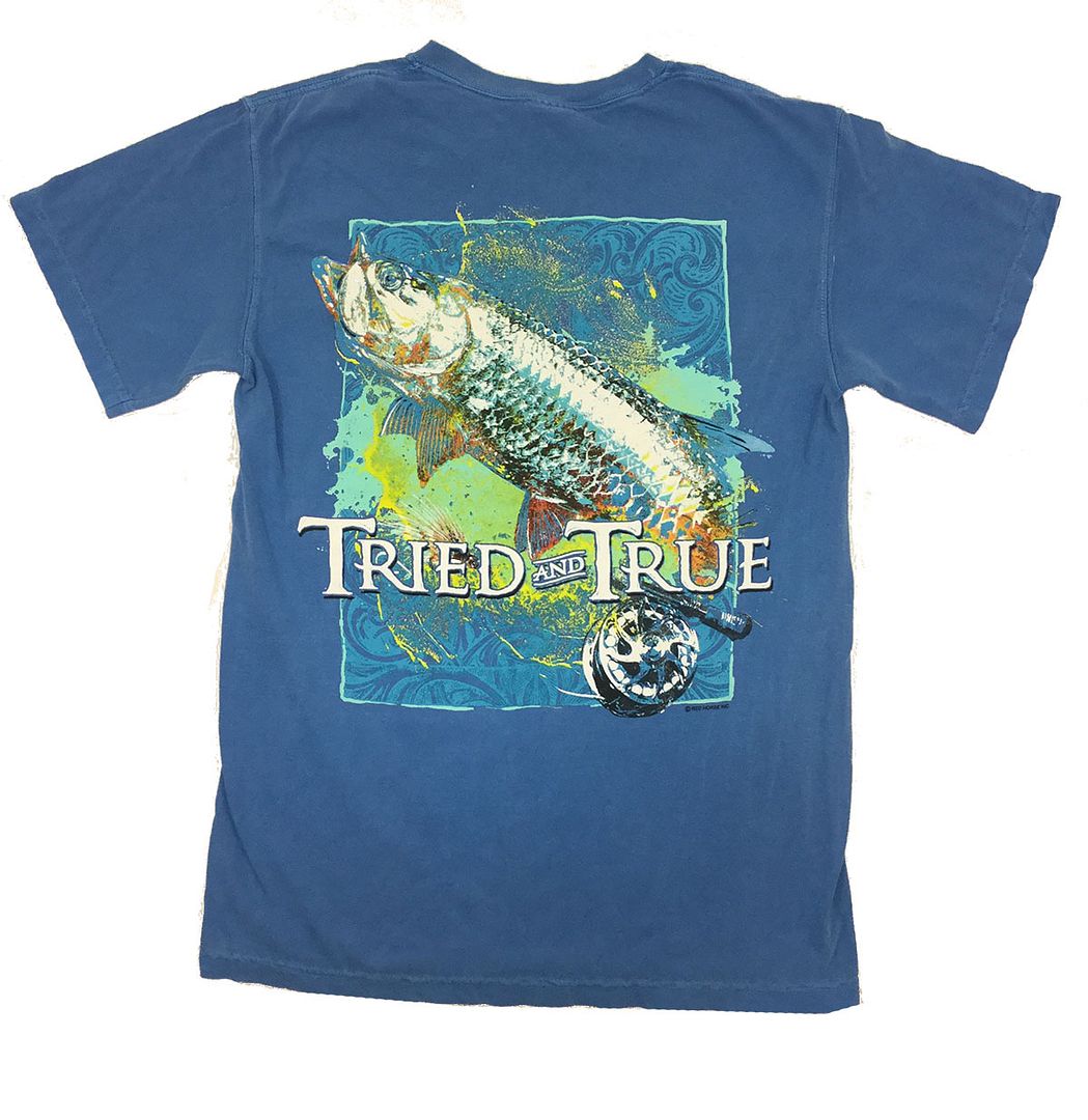 Tried and True Clothing Adult Short Sleeve Tee Unisex Tarpon Splashing - Picture 2 of 7