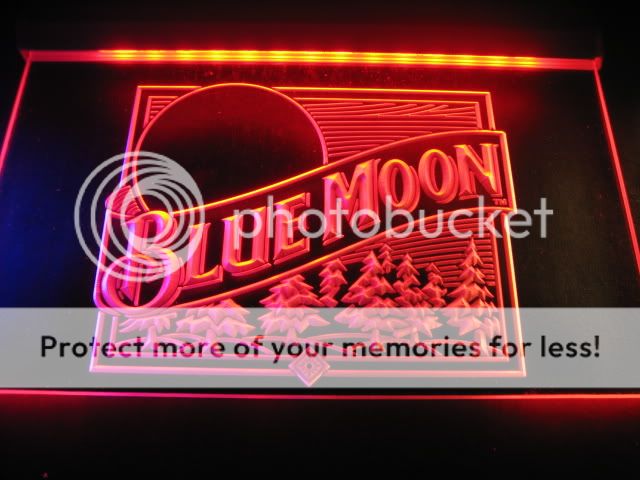 W2301BLUE Moon Beer Bar Pub Logo Neon Light Sign