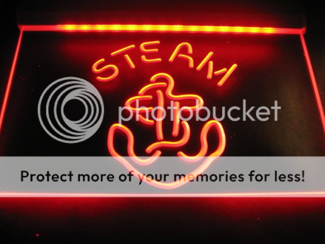 W6601ANCHOR Steam Beer Bar Pub Club Neon Light Sign