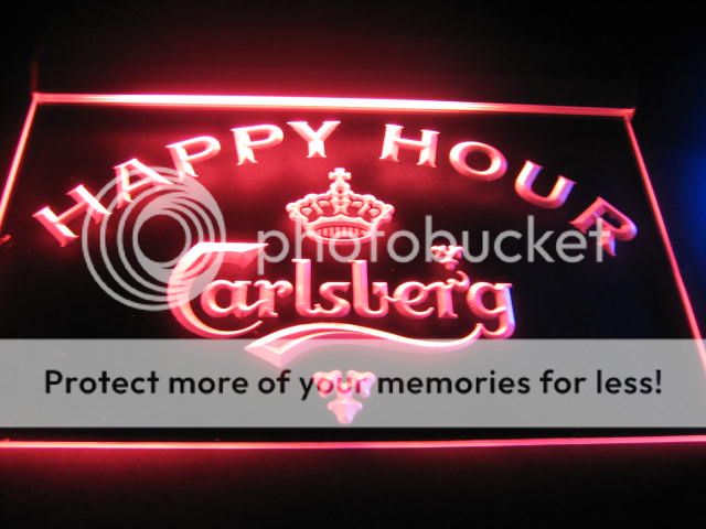 B0507 G Carlsberg Happy Hour Beer Bar Neon Light Sign