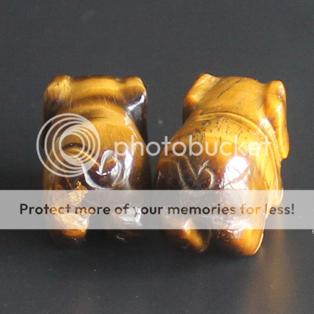 1.2''  Mini Hand carved golden tiger eye pig figurine animal carving g7927