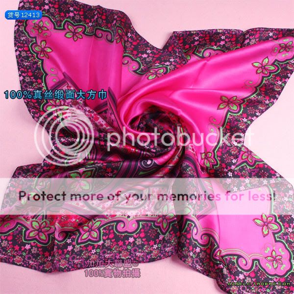 Beautiful women’s 100% silk dress square scarf shawl wrap 34 NIB 