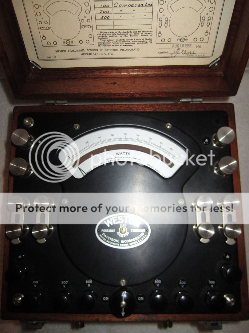 1963 Weston Polyphase Wattmeter Model 329 w/ Instruction Manual 