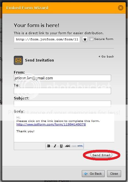 How to embed Jotform in an email Image 7 Screenshot 146